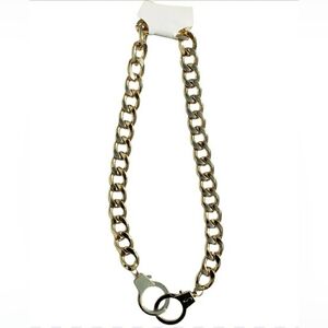 Gold Chain Handcuffs Necklace